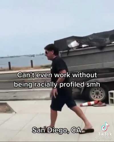 Racist Man in San Diego didn't like the noise.