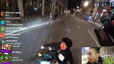 Streamer saves Asian man from attacker.