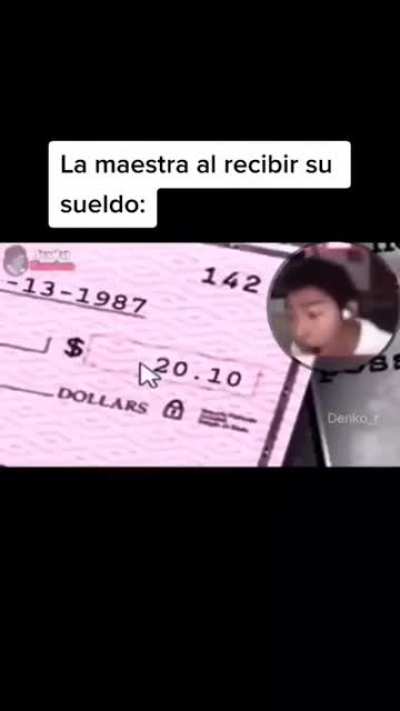 Terrible sueldo, yo no me quejaría