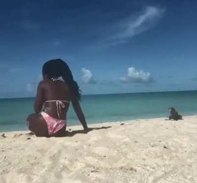 Doing Yoga🧘&zwj;♀️at the beach