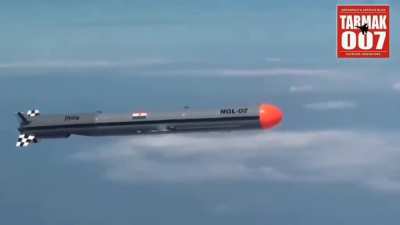 Chasing a cruise missile mid-air. It travels at 500mph, so the fighter jet can keep up with it.