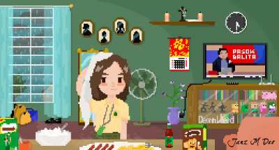 "Yung tapos ka na maligo tapos doon lang i-aannounce na suspended na pala" pixel art by me :))