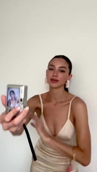 "Tip : Take selfies before a night out to make sure makeup and hair is on point"