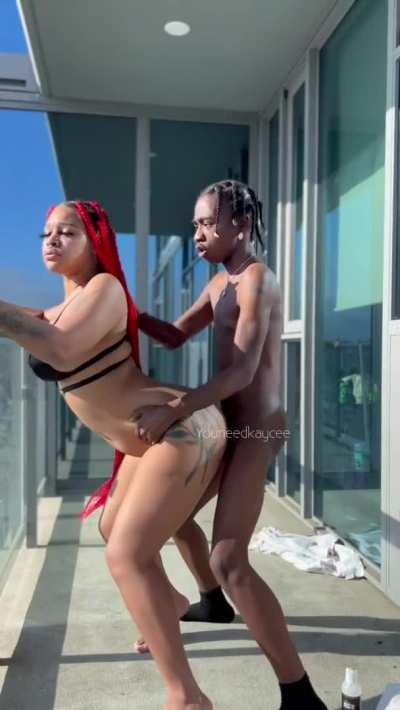 The balcony experience ✨# Full video + 40 Gb vids folder link in comments 👇