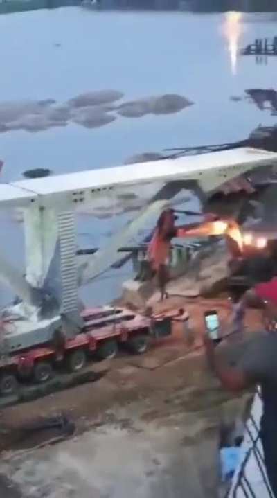 under-construction bridge collapsed into the Ganga in UP's Prayagraj.