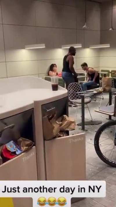 Man DESTROYS McDonald&rsquo;s after being jumped!