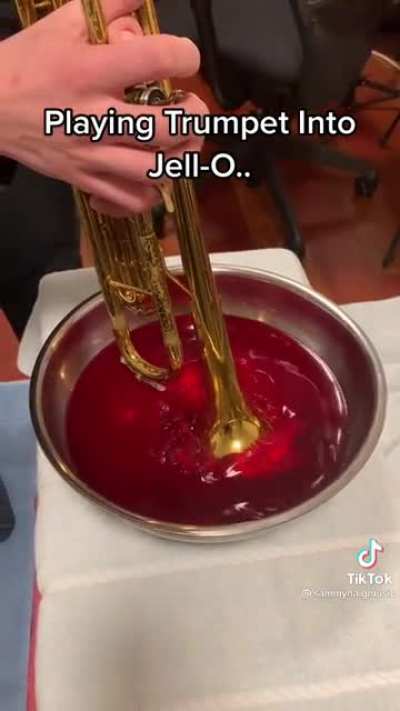 Trumpet played in Jell-O
