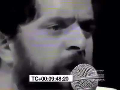 Jornalista Fl&aacute;vio Cavalcanti entrevista Luis In&aacute;cio Lula da Silva no programa Fl&aacute;vio Confidencial da TV Tupi - 1979