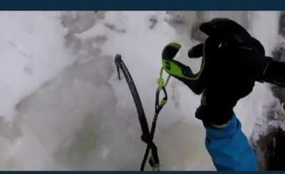 Solo Climber Almost Falls to His Death