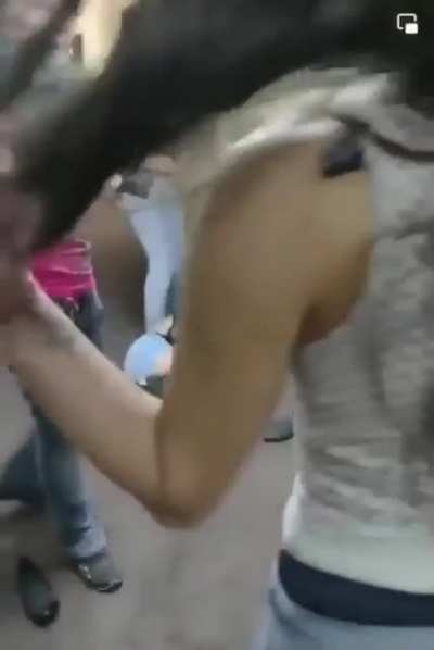 Beat her ass for stealing