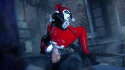 Harley riding Batman (leeteRR) [Batman, DC]