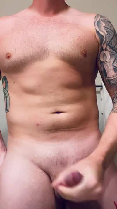 HUGE cumshot with a side of moaning 