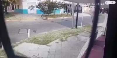 Narrowly avoided a car crash only to find a worse outcome.