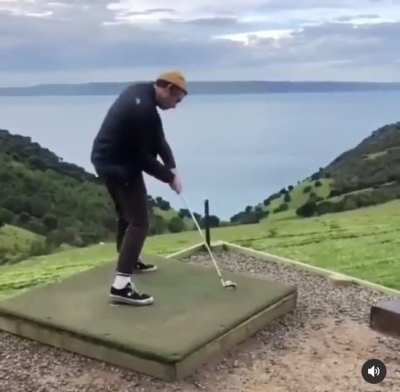 Golfing with a scenic view