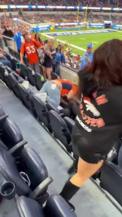 Fight in front of me at Chargers/Broncos game tonight