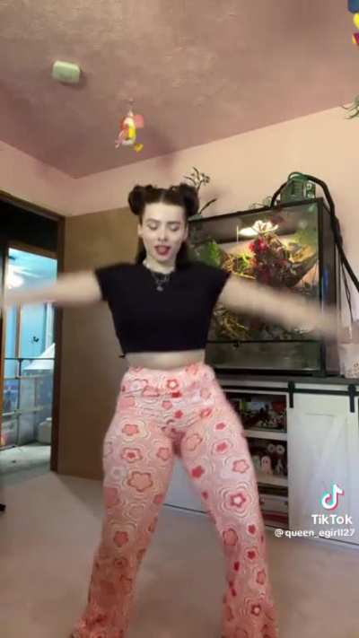 E girl in flares