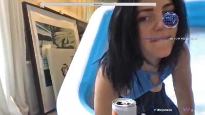 Just hanging out in an inflatable pool