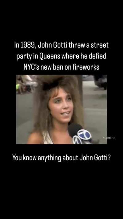 Interview with a Queens resident during one of John Gotti&rsquo;s block parties in 1989.