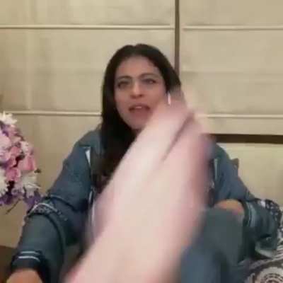 Kajol showing her thick soles