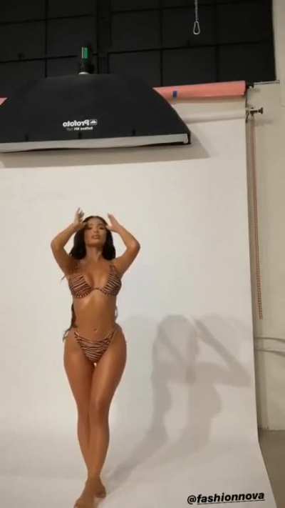 Getting ready for her close up