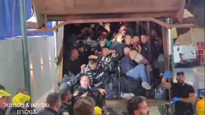 Israeli security forces find Sixty Palestinians hiding inside Garbage Truck attempting to infiltrate into Israel.