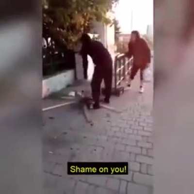 Italian woman disrupts a BBQ