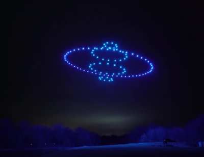 A 100-drones lightshow