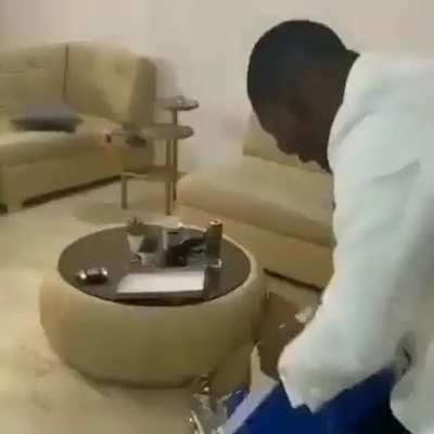 Husband freaks out in excitement when he gets this gift from his wife on their wedding day.