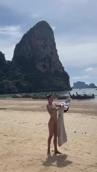 at the beach