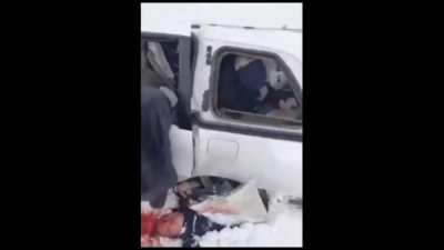 Truck t-bones van
