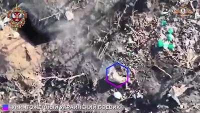 Drone drops grenades on Ukrainian infantry near Bakhmut 