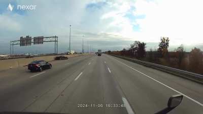 [oc] I was going to pull over and give the mustang driver this video but he never stopped. Hopefully the damage isn&rsquo;t too bad.