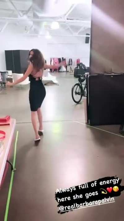 Barb on set today