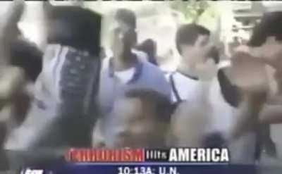 Palestinians celebrating the 9/11 attack on the US the same way they celebrated the 10/7 attacks on Israel