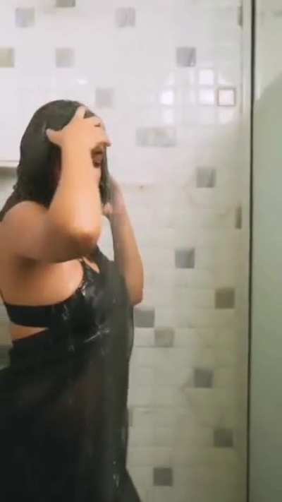 Wet hot shower ....