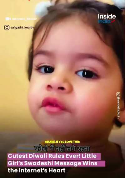 Zyada Kuch Nai, heartwarming video of a little girl sharing her adorable "Diwali rules". She lovingly urges everyone to celebrate Diwali using Indian (Swadeshi) products.