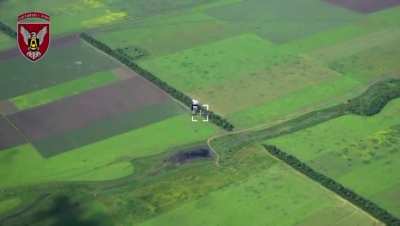 The destruction of the Russian TZM and RPN 9S36M by fighters of the 15th ObrAR.