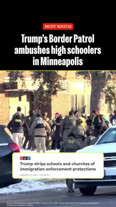 ICE agents in Minneapolis are now terrorizing children at school&mdash;this recklessness makes us LESS safe.