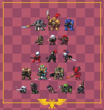 I made a small idle for every troop in 40k