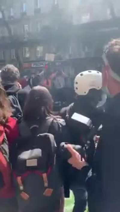 France water cannons being used on protesters of Israeli crimes. The world is seeing Israel for the terrorist that it is, cannot hide anymore