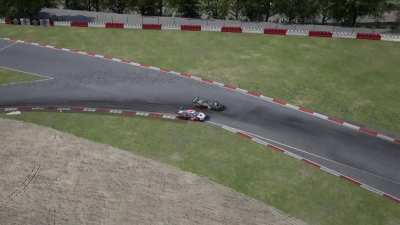Super tight overtake after over 10 laps chase @N&uuml;rburgring!