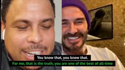 Ronaldo and Beckham look back on their time together at Real Madrid: "If there was any English player that could play in the Brazilian team it would be you" "You are one of the best of all-time"