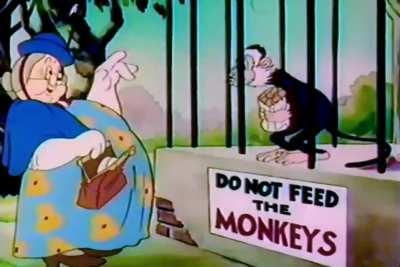 "Do not feed the MONKEYS"