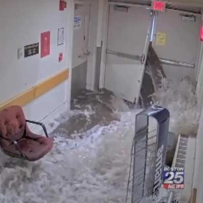 Heavy rains burst into Norwood Hospital (MA, USA) - June 2020