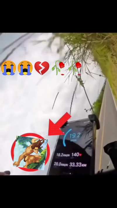 Tarzan really tried to ride a bike- should've sticked with vines 😢