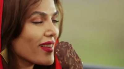 Iranian government banned this ad for being too "sexually explicit" and the judiciary is taking legal action against the ice cream company :)