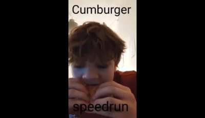 Cumburger speedrun (i beat the world record?!!) 😱😜😅🤣