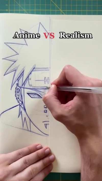 Hey guys! Here&rsquo;s a drawing i did of Pain, half anime half realistic. hope you like it 🤍