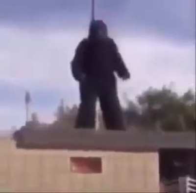 WWE jump on a monkey suit
