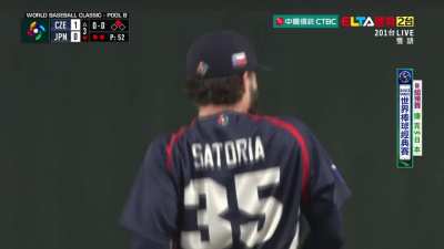 [Highlight] [Highlight] Ondrej Satoria strikes out Shohei Ohtani on a 72 mph slider that hit the dirt